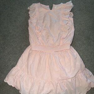Gap Kids Pink Eyelet Ruffled Matching Skirt Set, Size 10
